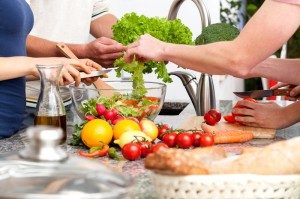 Eating healthy together - take your QiYoga and awakening fertility detox retreat home